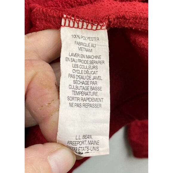 L.L. Bean Mens Red 1/4 Zip Fleece Pullover Jacket XL 100% Polyester Gorpcore - Picture 7 of 9